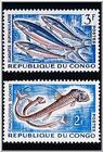 Stamps. Fish. == rainbow runner (Elagatis bipinnulata), Sloane's viperfish (Chauliodus sloani)