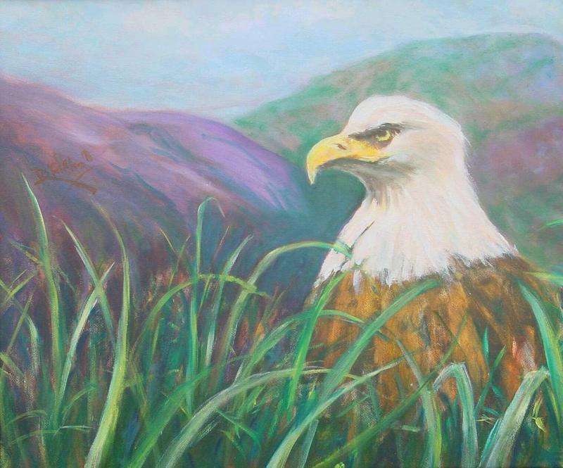 Bald eagle and cows; DISPLAY FULL IMAGE.