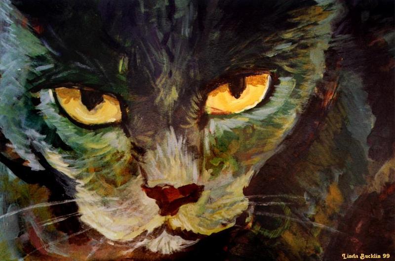 Thomas - cat painting; DISPLAY FULL IMAGE.